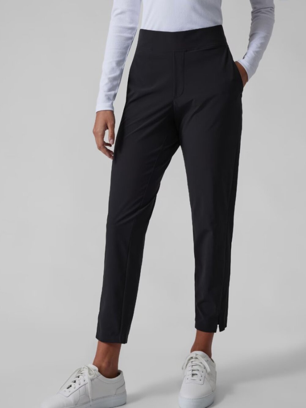 Athleta Brooklyn Mid Rise Ankle Pants Black Size 12